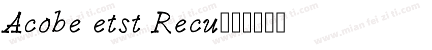 Acobe etst Recu字体转换
